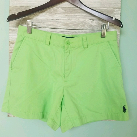 Ralph Lauren Pants - Ralph Lauren Sport Lime Green Chino Shorts Size 6